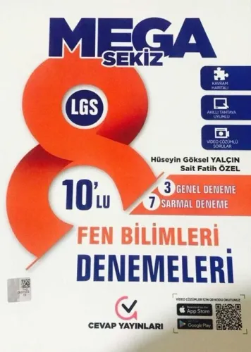 Cevap Yayınları 8. Sınıf LGS MEGA Fen Bilimleri 10 lu Denemeleri