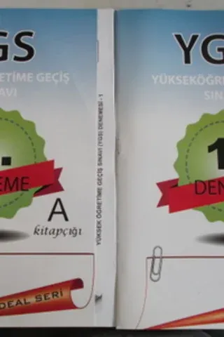 YGS A - B Deneme Kitapçıkları / 2 Adet