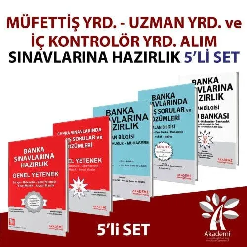 Müfettiş Yardımcılığı Uzman Yardımcılığı ve İç Kontrolör Yardımcılığı Alım Sınavına Hazırlık 5'li Set