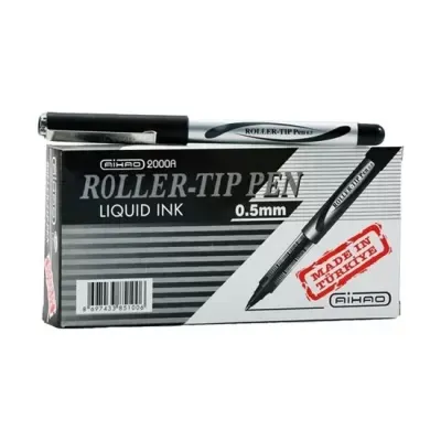 Aihao Roller Tip Kalem Siyah 12'li
