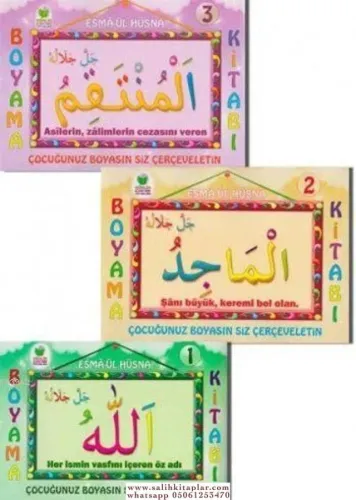 Esmaül Hüsna Boyama Seti 3 Kitap