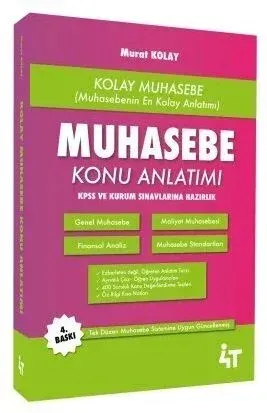 4T Yayınları KPSS A Grubu Kolay Muhasebe Konu Anlatımı
