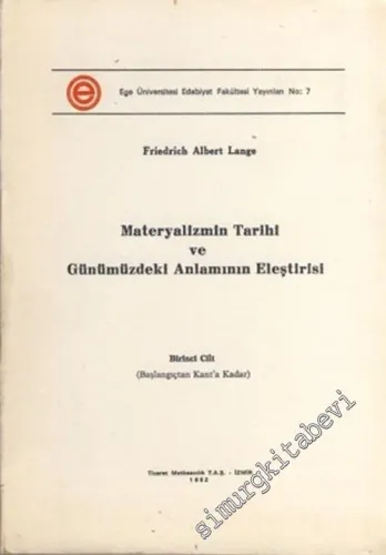 Materyalizmin Tarihi ve Günümüzdeki Anlamının Eleştirisi -        1982
