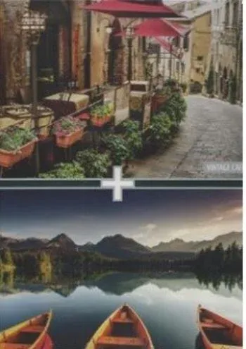Vintage Cafe-Montain Lake 2 X 1000 Puzzle
