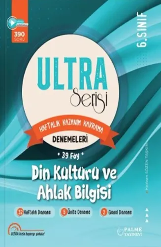 Palme Yayınları 6. Sınıf Din Kültürü ve Ahlak Bilgisi Ultra Serisi Denemeleri 39 Föy