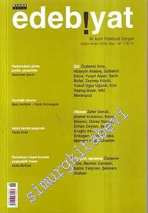 Özgür Edebiyat: İki Aylık Edebiyat Dergisi - Sayı: 18      Kasım - Aralık   2009