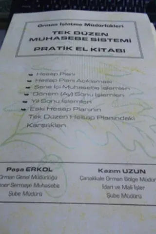 Tek Düzen Muhasebe Sistemi Pratik EL Kitabı