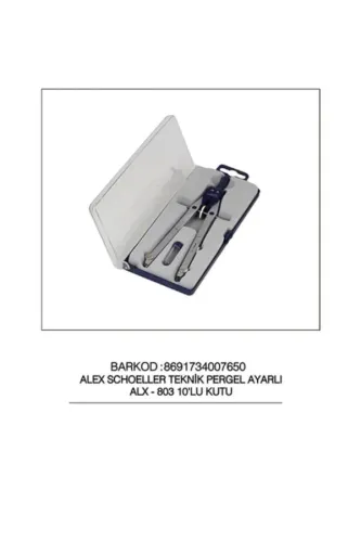 ALEX TEKNİK RESİM PERGELİ AYARLI ALX-803