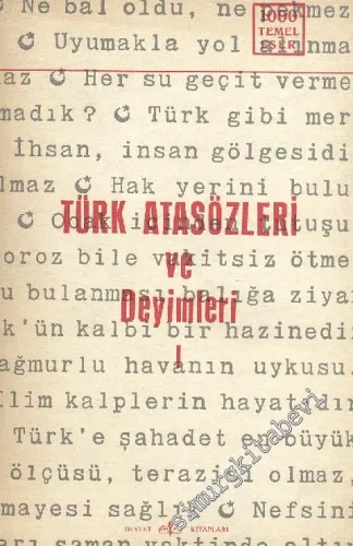 Türk Atasözleri ve Deyimleri 1 -