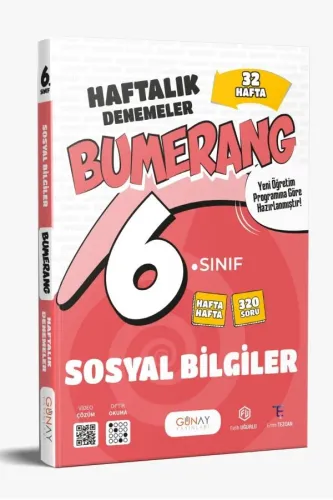 GÜNAY 6.SINIF BUMERANG SOSYAL BİLGİLER 32 HAFTALIK DENEMELER