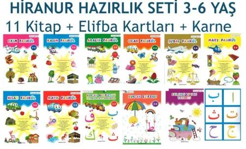 Hiranur Eğitim Seti 12 Kitap 3-6 Yaş