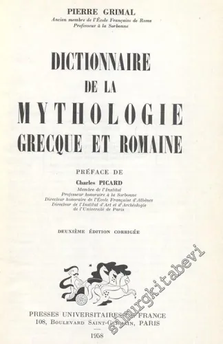 Dictionnaire de la Mythologie Grecque et Romaine -        1958