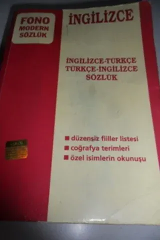 İngilizce - Türkçe Türkçe - İngilizce Sözlük