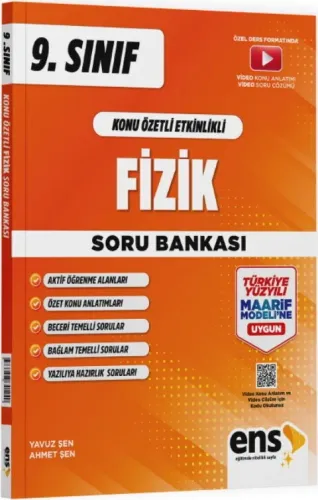 ENS Yayıncılık 9. Sınıf Fizik Maarif Konu Özetli Soru Bankası