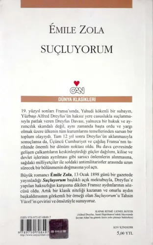 Suçluyorum Emile Zola Can Yayınları