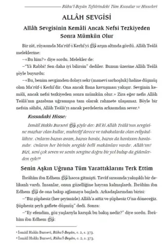 Ruhul Beyan Tefsirindeki Tüm Kıssalar ve Hisseleri İsmail Hakkı Bursev