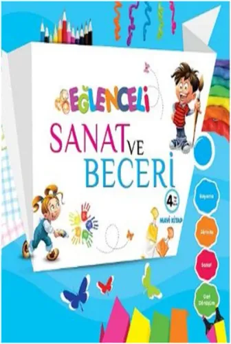 Eğlenceli Sanat ve Beceri Mavi Kitap (4 Yaş)