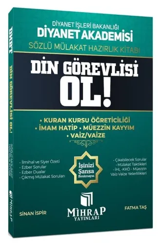 Mihrap Yayınları Diyanet Akademisi Din Görevlisi Ol Sözlü Mülakat Hazı