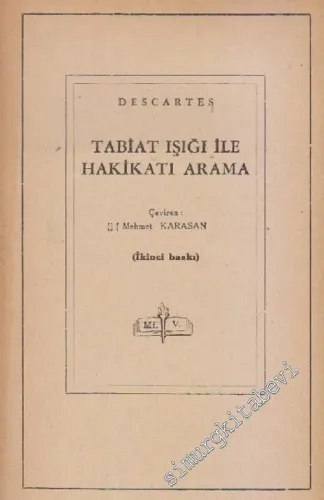 Tabiat Işığı ile Hakikati Arama -        1960