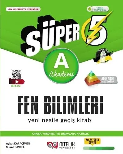 Süper 5.Sınıf Fen Bilimleri A Akademi Yeni Nesile Geçiş Kitabı