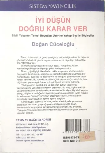 İyi Düşün Doğru Karar Ver Doğan Cüceloğlu Sistem Yayıncılık