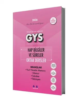 Rakipsiz Uzem 2026 Görevde Yükselme Gençlik ve Spor Bakanlığı Personeli Ortak Dersler Hap Bilgiler ve Süreler Konu Kitabı