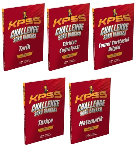 Murat Yayınları KPSS Genel Yetenek Genel Kültür CHALLENGE Soru Bankası 5'li Set
