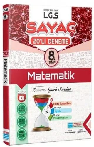 Evrensel İletişim Yayınları 8 . Sınıf Matematik Video Çözümlü 20'li Sayaç Deneme Lgs Abdullah Akşit
