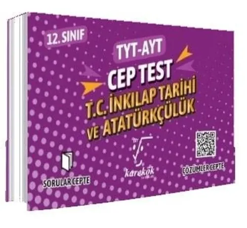 Karekök Yayınları TYT AYT T.C. İnkılap Tarihi ve Atatürkçülük Cep Test