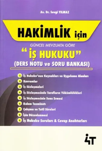 Hakimlik İçin İş Hukuku Ders Notu Ve Soru Bankası