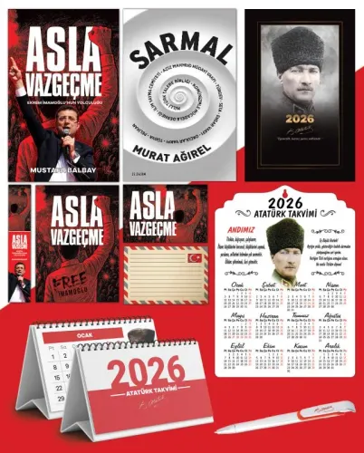 Asla Vazgeçme - Ayraç - Kartpostal - Poster - Sarmal -  2026 Ajanda Ko