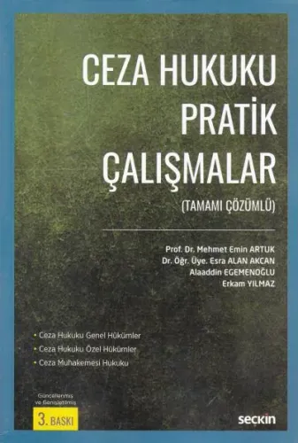 Ceza Hukuku Pratik Çalışmalar Tamamı Çözümlü