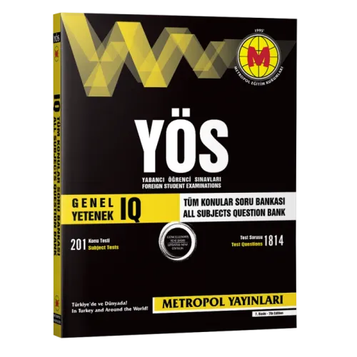 Metropol YÖS IQ Genel Yetenek Tüm Konular Soru Bankası