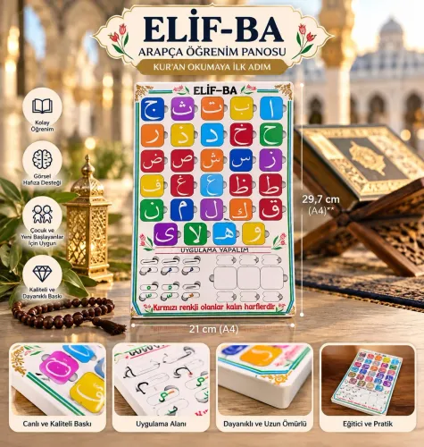 Ahşap kaplamalı yapboz usulü  Elifba tablosu