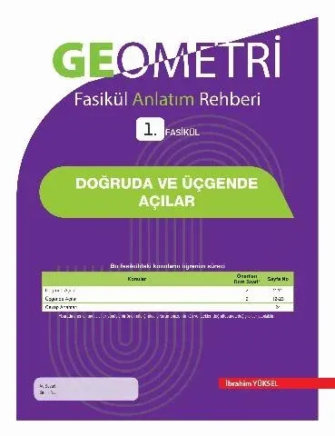EKSEN FASİKÜL ANLATIM REHBERİ YKS (TYT-AYT) GEOMETRİ (10 FASİKÜL)