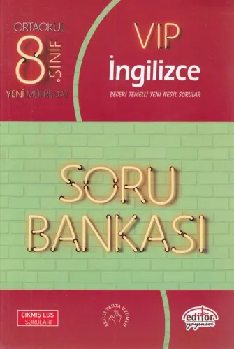 Editör 8. Sınıf VIP İngilizce Soru Bankası
