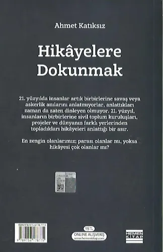 Hikayelere Dokunmak Ahmet Katıksız Hemen %52 indirimli