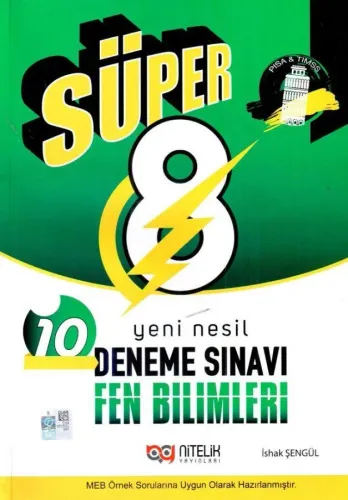 Nitelik Yayınları 8. Sınıf Fen Bilimleri Süper 10 Deneme Sınavı