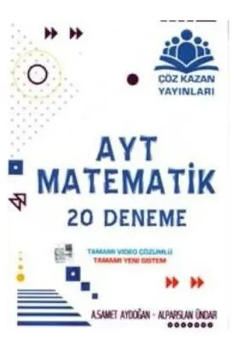 Çöz Kazan Yayınları AYT Matematik 20' lİ Deneme Video Çözümlü Çöz Kazan