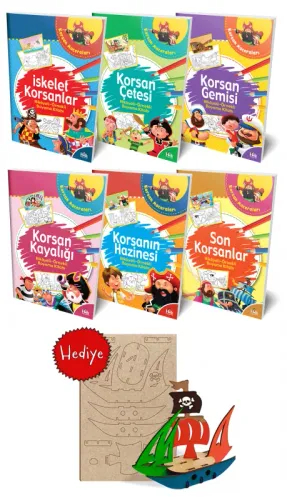 Korsanlar Boyama - Korsan Gemisi Maketi Hediyeli 6 Kitap
