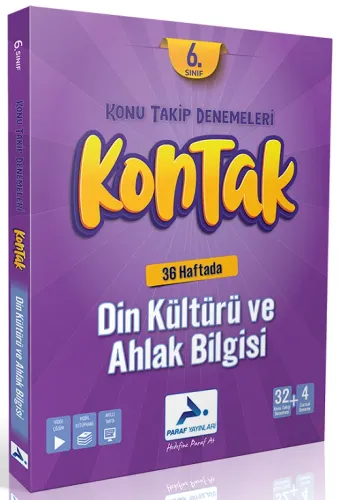 Paraf Yayınları 6. Sınıf Din Kültürü ve Ahlak Bilgisi Kontak Konu Takip Denemeleri