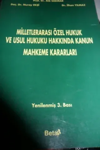 Milletlerarası Özel Hukuk ve Usul Hukuku Hakkında Kanun Mahkeme Kararları