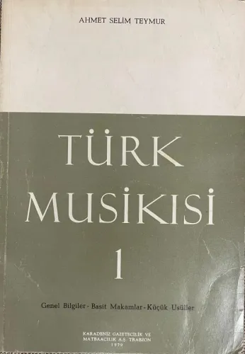 Türk Musikısi 1 Ahmet Selim Teymur