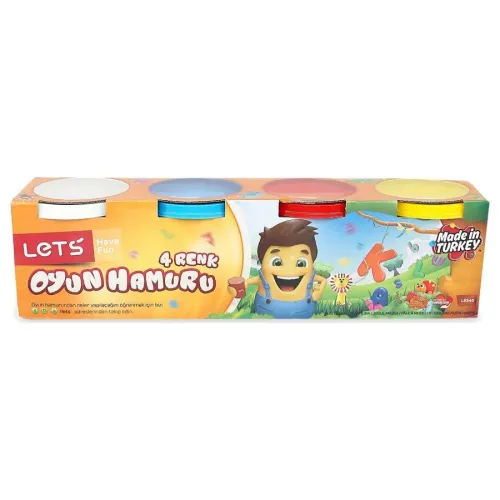 LETS 4 Renk  Oyun Hamuru 600 Gr. / L8440