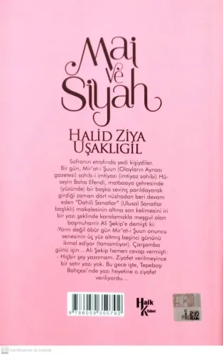 Mai ve Siyah Halid Ziya Uşaklıgil Halk Kitabevi