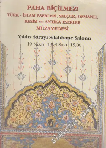 Türk - İslam Eserleri, Selçkulu, Osmanlı, Resim ve Antika Eserler Müzayedesi (19 Nisan 1998) -