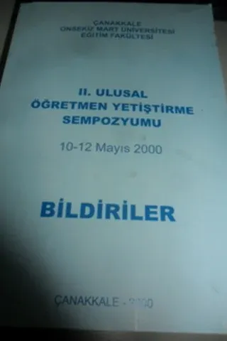 II. Ulusal Öğretmen Yetiştirme Sempozyumu