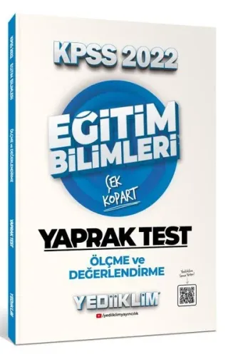 2022 KPSS Eğitim Bilimleri Ölçme ve Değerlendirme Çek Kopart Yaprak Test