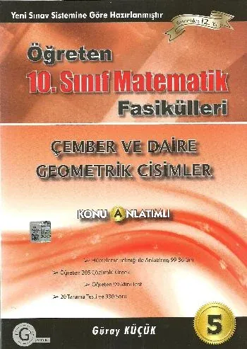Gür 10. Sınıf Matematik Fasikülleri Çember ve Daire Geometrik Cisimler Konu Anlatımlı
