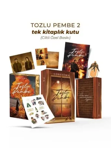 Tozlu Pembe 2 - Tek Kitaplık Kutu Yan Boyamalı